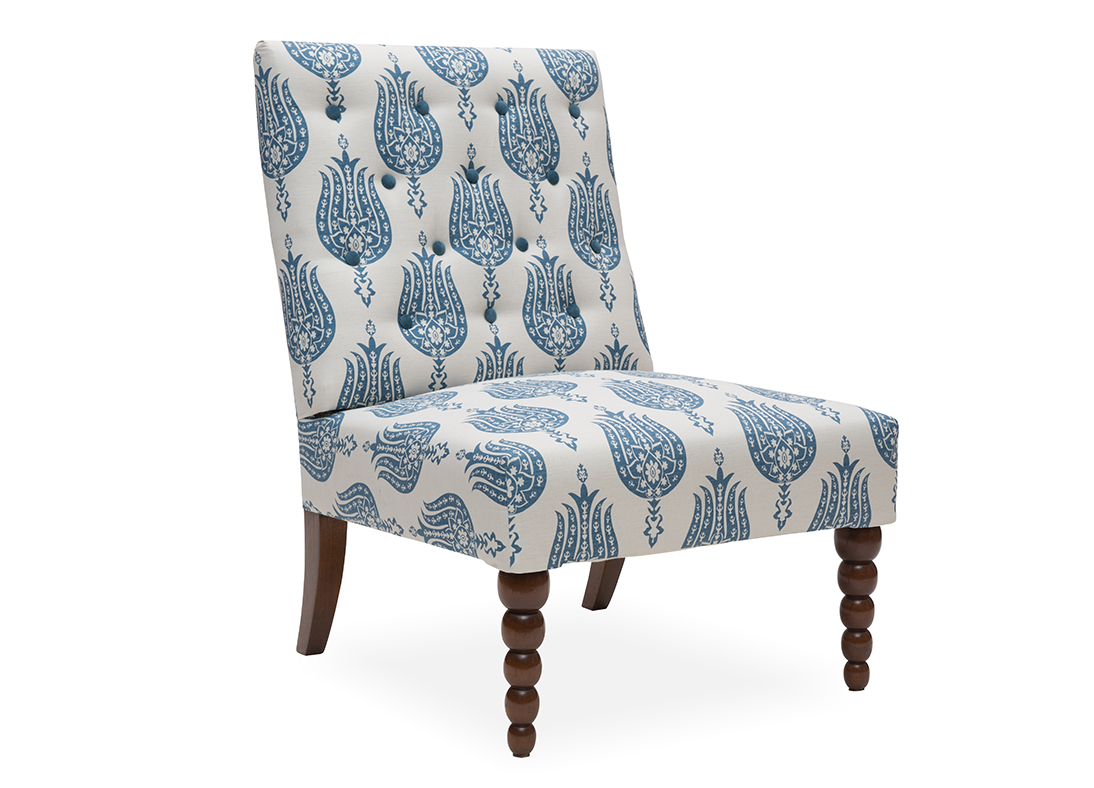 Dalhousie Slipper Chair Tulip Yale Blue